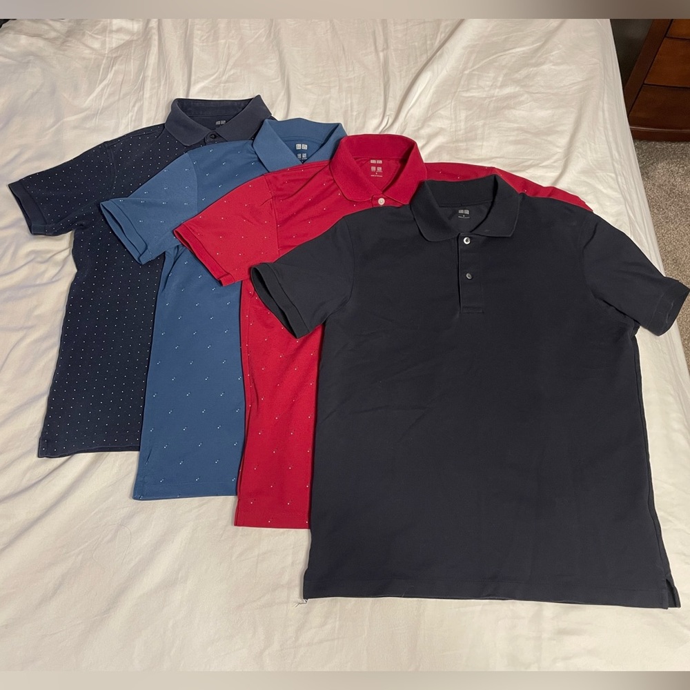 Uniqlo Polo Shirts - 4 Bundle Lot Size Small